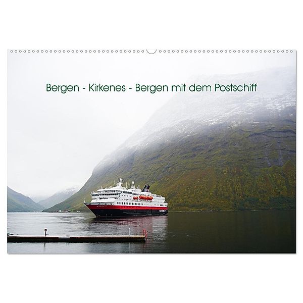 Bergen - Kirkenes - Bergen mit dem Postschiff (Wandkalender 2025 DIN A2 quer), CALVENDO Monatskalender, Calvendo, Kerstin Elger