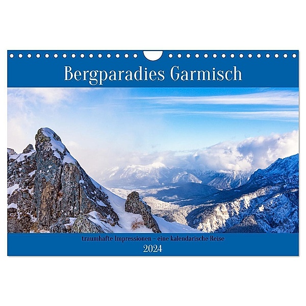 Bergparadies Garmisch - traumhafte Impressionen (Wandkalender 2024 DIN A4 quer), CALVENDO Monatskalender, Thomas Rosier (Videografic)