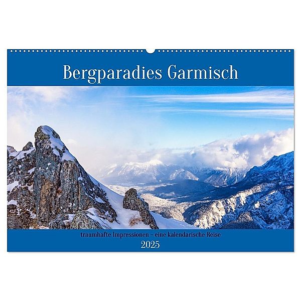 Bergparadies Garmisch - traumhafte Impressionen (Wandkalender 2025 DIN A2 quer), CALVENDO Monatskalender, Calvendo, Thomas Rosier (Videografic)