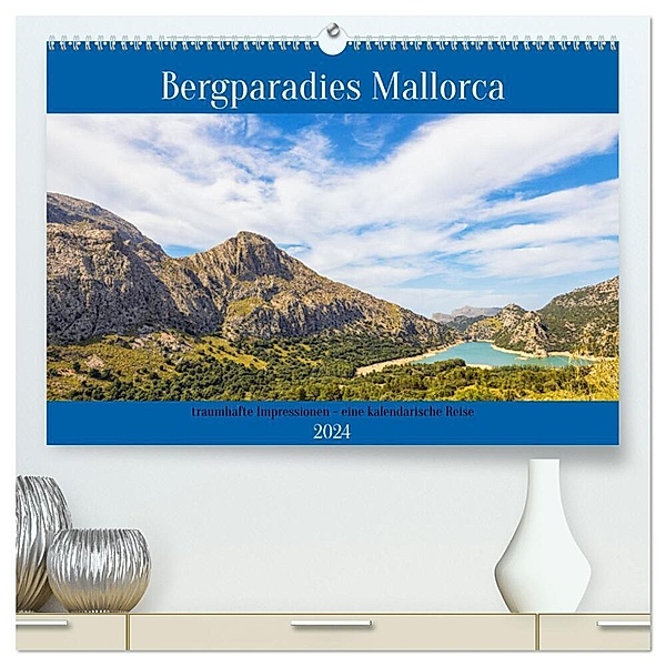Bergparadies Mallorca (hochwertiger Premium Wandkalender 2024 DIN A2 quer), Kunstdruck in Hochglanz, Thomas Rosier (Videografic)