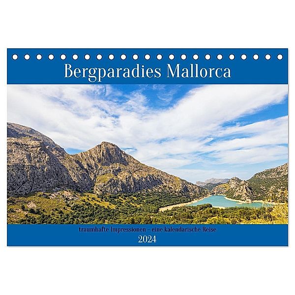 Bergparadies Mallorca (Tischkalender 2024 DIN A5 quer), CALVENDO Monatskalender, Thomas Rosier (Videografic)