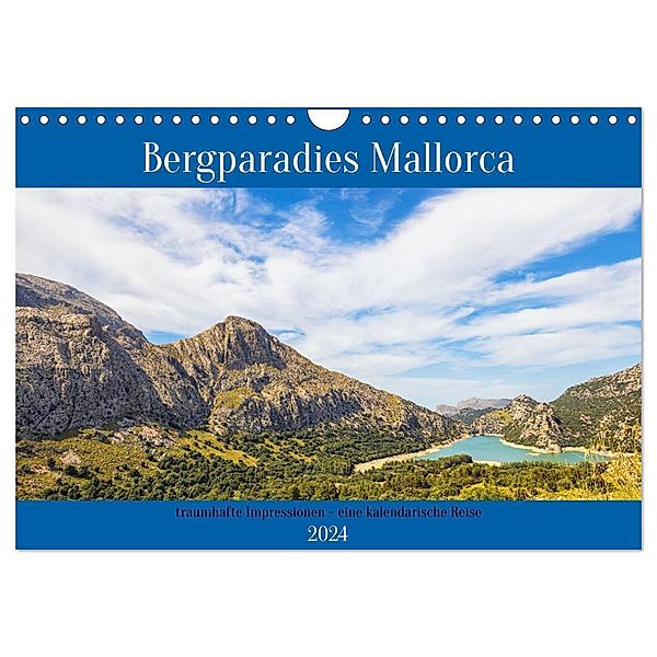 Bergparadies Mallorca (Wandkalender 2024 DIN A4 quer), CALVENDO Monatskalender, Thomas Rosier (Videografic)