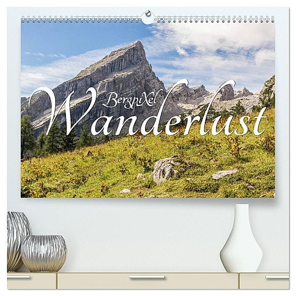 Bergpixels Wanderlust (hochwertiger Premium Wandkalender 2024 DIN A2 quer), Kunstdruck in Hochglanz, Maik