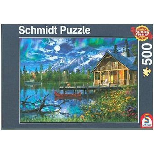 Bergsee im Mondlicht (Puzzle)