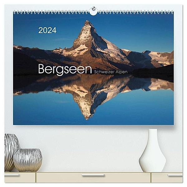 BERGSEEN Schweizer Alpen (hochwertiger Premium Wandkalender 2024 DIN A2 quer), Kunstdruck in Hochglanz, Lucyna Koch