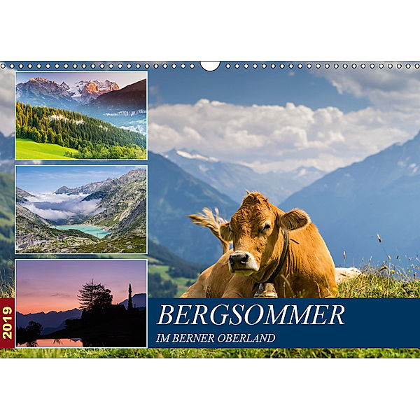 Bergsommer im Berner Oberland (Wandkalender 2019 DIN A3 quer), Enrico Caccia