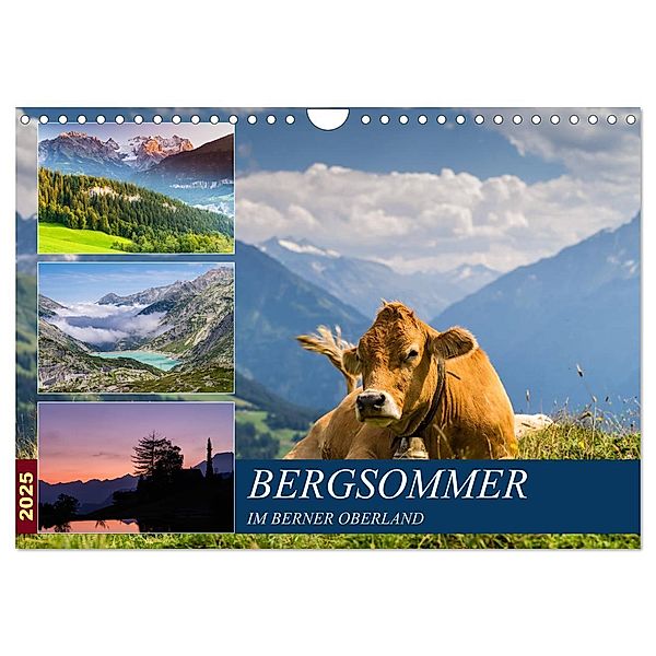 Bergsommer im Berner Oberland (Wandkalender 2025 DIN A4 quer), CALVENDO Monatskalender, Calvendo, Enrico Caccia