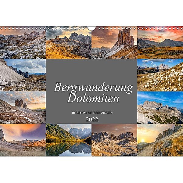 Bergwanderung Dolomiten rund um die Drei Zinnen (Wandkalender 2022 DIN A3 quer), Dirk Meutzner