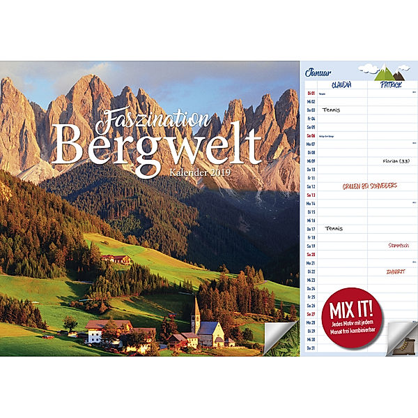 Bergwelt A3 Duo Kalender 2019