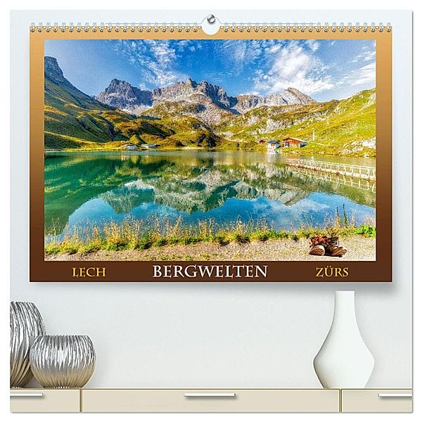 Bergwelten - Lech - Zürs (hochwertiger Premium Wandkalender 2024 DIN A2 quer), Kunstdruck in Hochglanz, Ulrich Männel