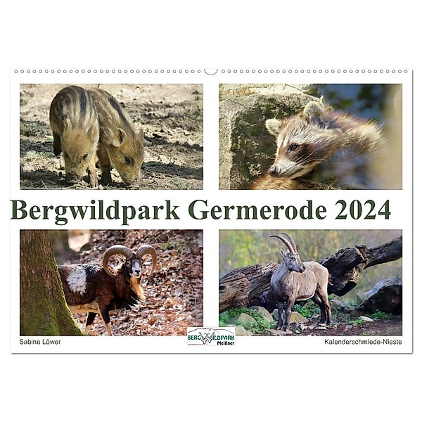 Bergwildpark Germerode (Wandkalender 2024 DIN A2 quer), CALVENDO Monatskalender, Sabine Löwer