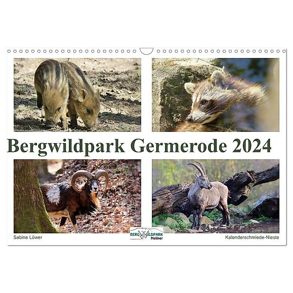 Bergwildpark Germerode (Wandkalender 2024 DIN A3 quer), CALVENDO Monatskalender, Sabine Löwer