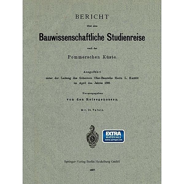 Bericht über eine Bauwissenschaftliche Studienreise nach der Pommerschen Küste