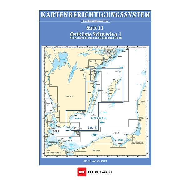 Berichtigung Sportbootkarten Satz 11: Ostküste Schweden 1 (Ausgabe 2022), Team Technology Engineering+ Marketing GmbH Dr. Dirk Blume