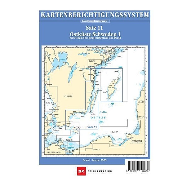 Berichtigung Sportbootkarten Satz 11: Ostküste Schweden 1 (Ausgabe 2023), Team Technology Engineering+ Marketing GmbH Dr. Dirk Blume, Nautik Net Petra Blume