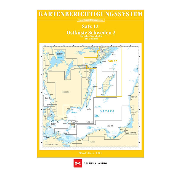 Berichtigung Sportbootkarten Satz 12: Ostküste Schweden 2 (Ausgabe 2022), Team Technology Engineering+ Marketing GmbH Dr. Dirk Blume
