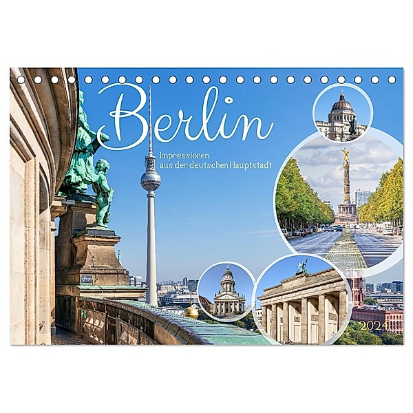 Berlin - Impressionen aus der deutschen Hauptstadt (Tischkalender 2024 DIN A5 quer), CALVENDO Monatskalender, Calvendo, Dieter Meyer