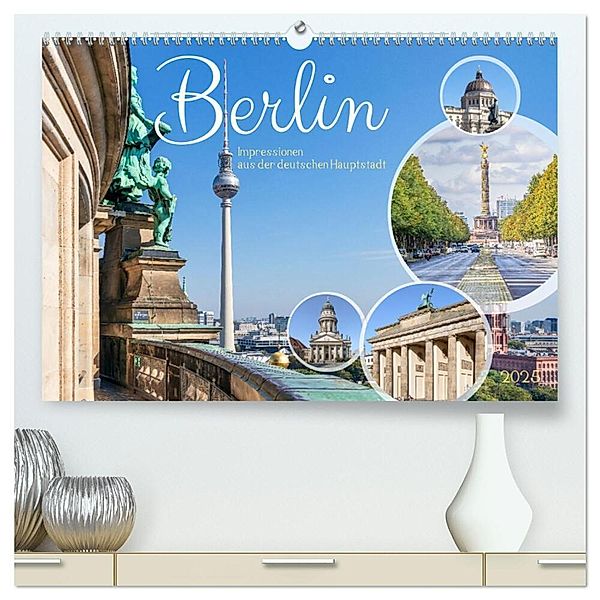 Berlin - Impressionen aus der deutschen Hauptstadt (hochwertiger Premium Wandkalender 2025 DIN A2 quer), Kunstdruck in Hochglanz, Calvendo, Dieter Meyer