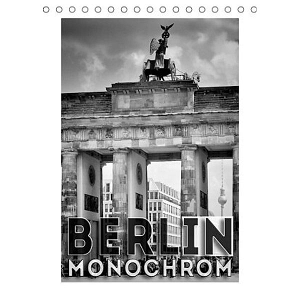 BERLIN in Monochrom (Tischkalender 2022 DIN A5 hoch), Melanie Viola