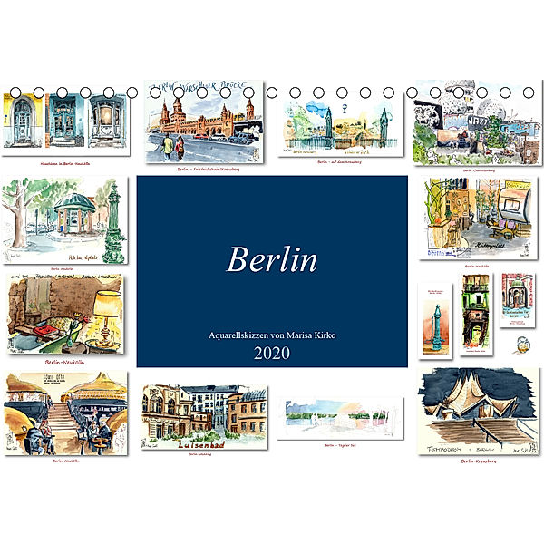 Berlin-Skizzen (Tischkalender 2020 DIN A5 quer), Marisa Kirko
