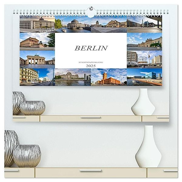 Berlin Stadtspaziergang (hochwertiger Premium Wandkalender 2025 DIN A2 quer), Kunstdruck in Hochglanz, Calvendo, Dirk Meutzner
