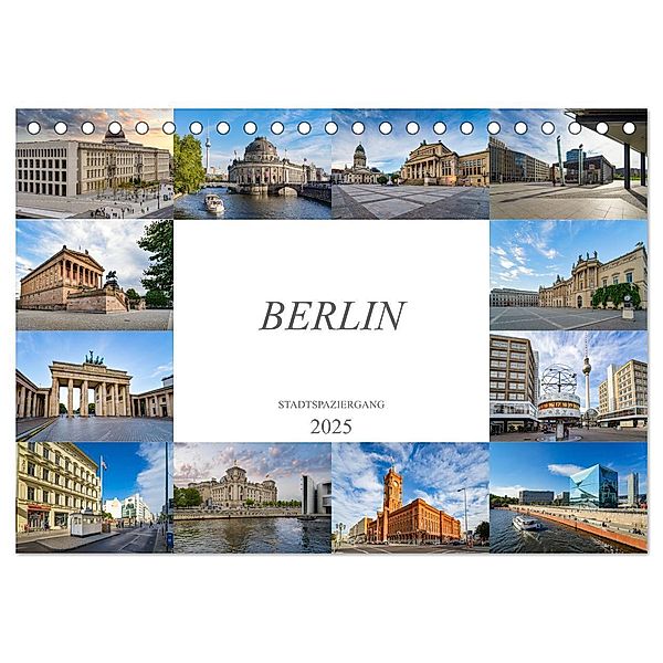 Berlin Stadtspaziergang (Tischkalender 2025 DIN A5 quer), CALVENDO Monatskalender, Calvendo, Dirk Meutzner
