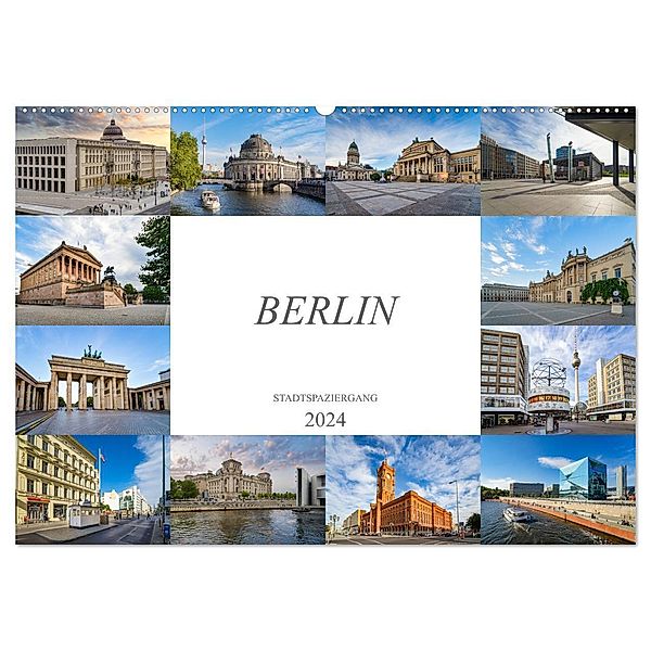 Berlin Stadtspaziergang (Wandkalender 2024 DIN A2 quer), CALVENDO Monatskalender, Dirk Meutzner