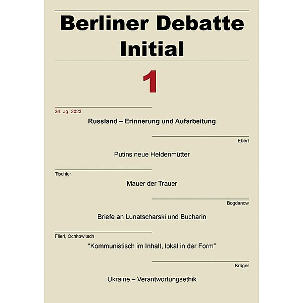 Berliner Debatte Initial 34 (2023) 1