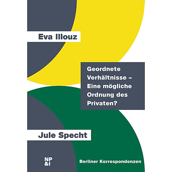 Berliner Korrespondenzen / Geordnete Verhältnisse - Eine mögliche Ordnung des Privaten, Eva Illouz, Jule Specht