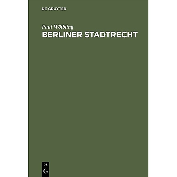 Berliner Stadtrecht, Paul Wölbling