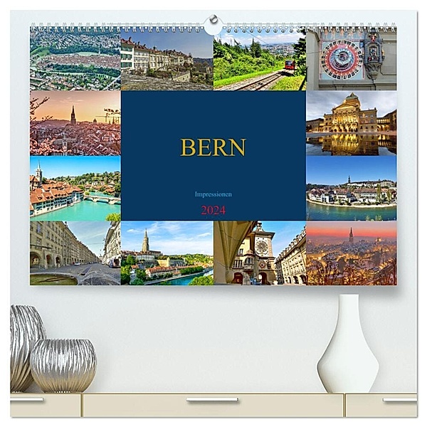 BERN Impressionen (hochwertiger Premium Wandkalender 2024 DIN A2 quer), Kunstdruck in Hochglanz, Susan Michel