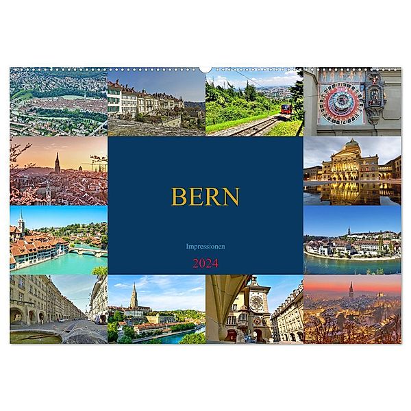 BERN Impressionen (Wandkalender 2024 DIN A2 quer), CALVENDO Monatskalender, Susan Michel
