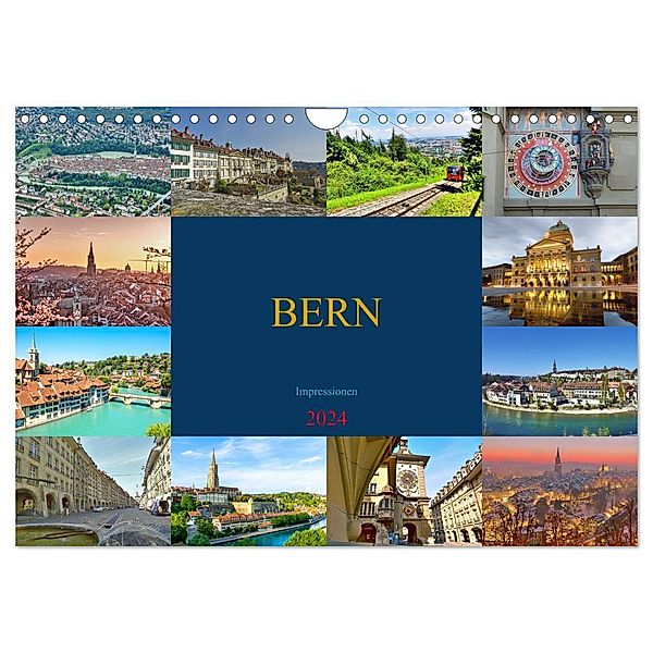 BERN Impressionen (Wandkalender 2024 DIN A4 quer), CALVENDO Monatskalender, Susan Michel
