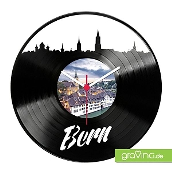 Bern-Internationale Skylines, Vinyl Schallplattenuhr