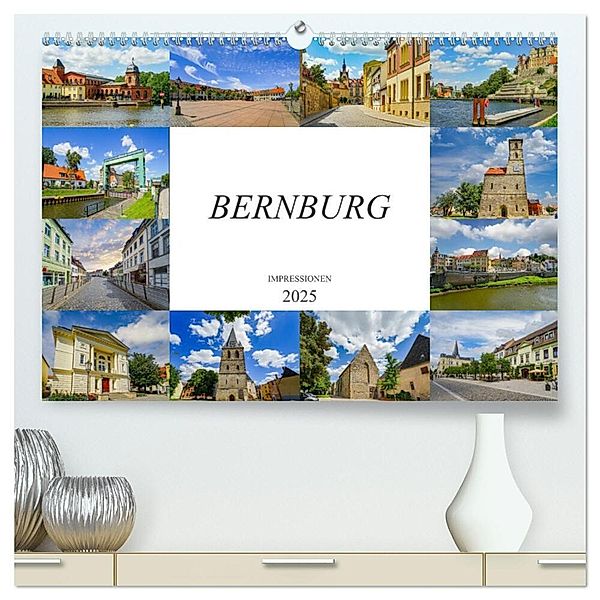 Bernburg Impressionen (hochwertiger Premium Wandkalender 2025 DIN A2 quer), Kunstdruck in Hochglanz, Calvendo, Dirk Meutzner