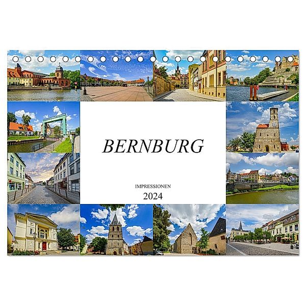 Bernburg Impressionen (Tischkalender 2024 DIN A5 quer), CALVENDO Monatskalender, Dirk Meutzner
