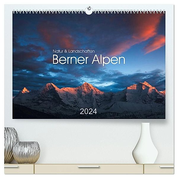 BERNER ALPEN - Natur und Landschaften (hochwertiger Premium Wandkalender 2024 DIN A2 quer), Kunstdruck in Hochglanz, Lucyna Koch