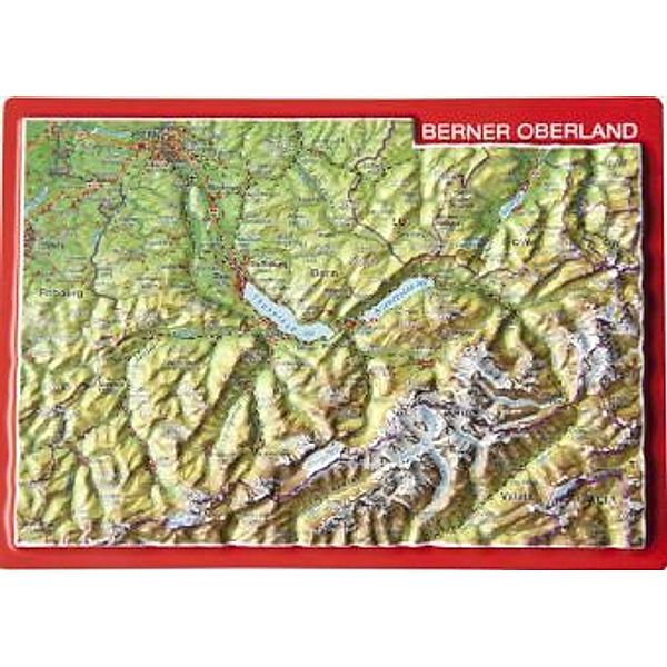 Berner Oberland. Bernese Oberland, Reliefpostkarte, André Markgraf, Mario Engelhardt