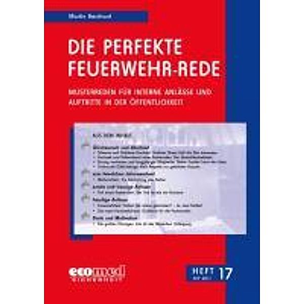 Bernhard, M: Die perfekte Feuerwehr-Rede Heft 17, Martin Bernhard