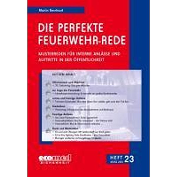 Bernhard, M: Die perfekte Feuerwehr-Rede Heft 23, Martin Bernhard