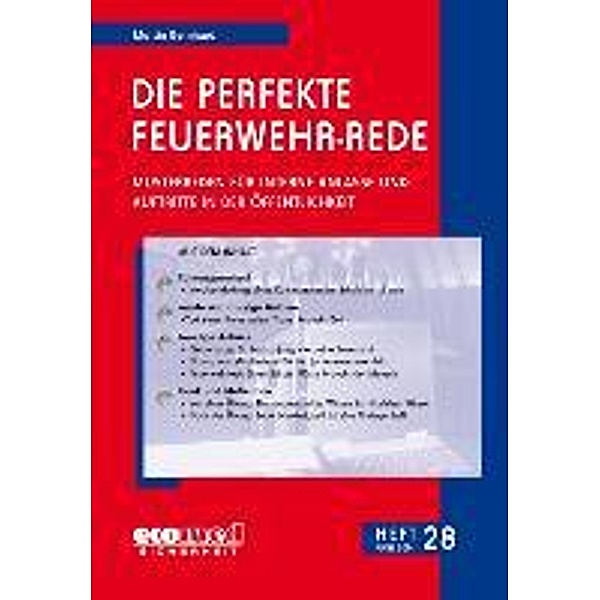 Bernhard, M: Die perfekte Feuerwehr-Rede Heft 28, Martin Bernhard
