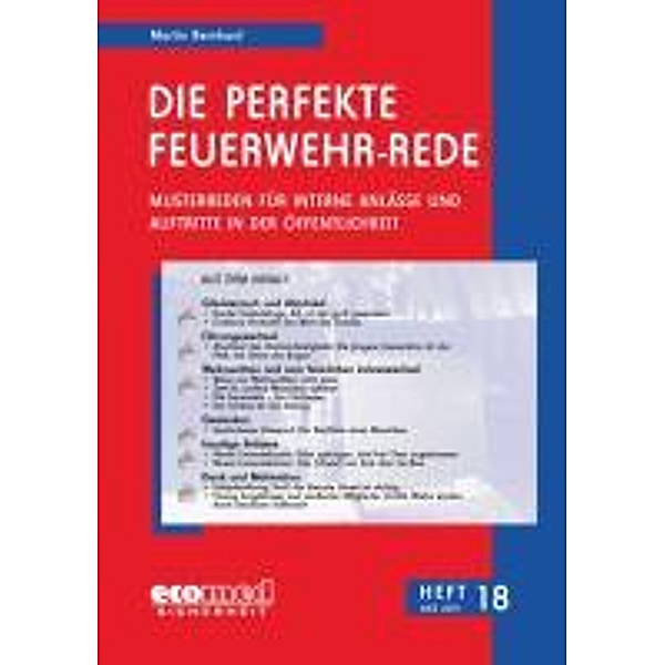 Bernhard, M: perfekte Feuerwehr-Rede 18, Martin Bernhard