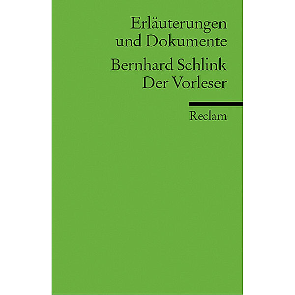 Bernhard Schlink 'Der Vorleser', Bernhard Schlink