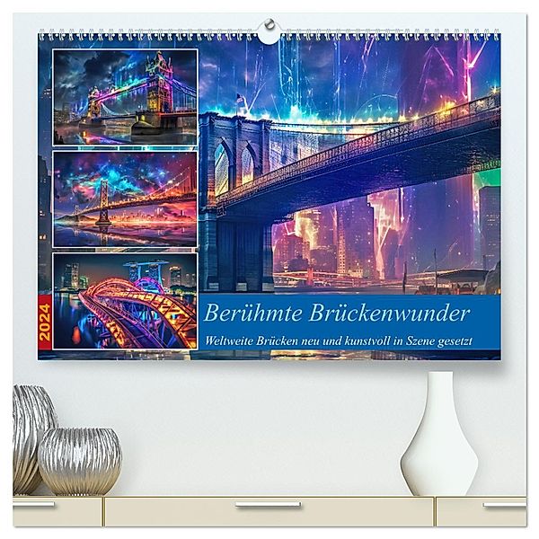 Berühmte Brückenwunder (hochwertiger Premium Wandkalender 2024 DIN A2 quer), Kunstdruck in Hochglanz, Steffen Gierok-Latniak