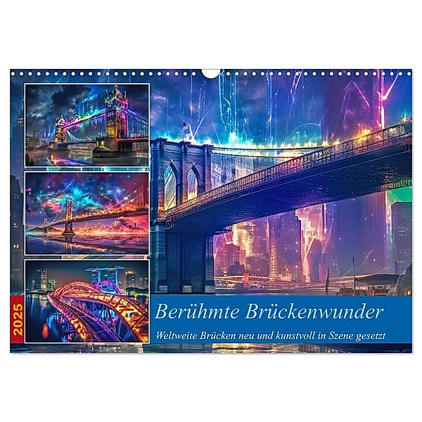 Berühmte Brückenwunder (Wandkalender 2025 DIN A3 quer), CALVENDO Monatskalender, Calvendo, Steffen Gierok-Latniak