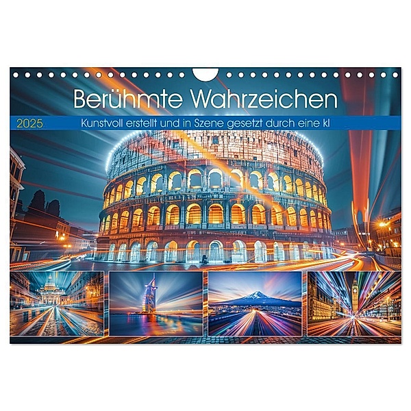 Berühmte Wahrzeichen (Wandkalender 2025 DIN A4 quer), CALVENDO Monatskalender, Calvendo, Steffen Gierok-Latniak