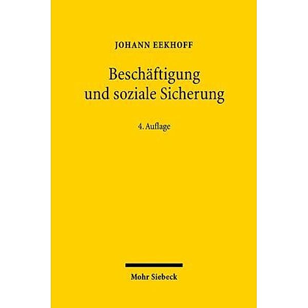 Beschäftigung und soziale Sicherung, Johann Eekhoff