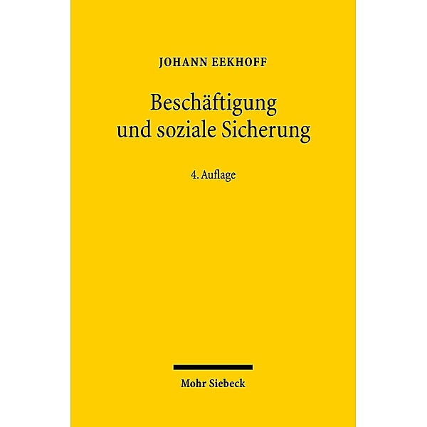 Beschäftigung und soziale Sicherung, Johann Eekhoff