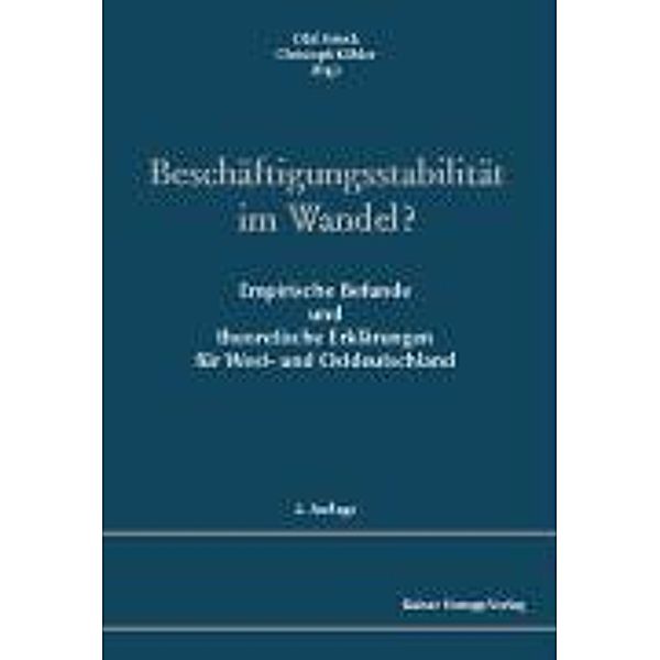 Beschäftigungsstabilität im Wandel?