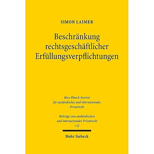 Beschränkung rechtsgeschäftlicher Erfüllungsverpflichtungen, Simon Laimer